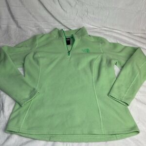 The North Face Light‎ Green Fleece Quarter Zip Women's Sweatshirt Size Small
